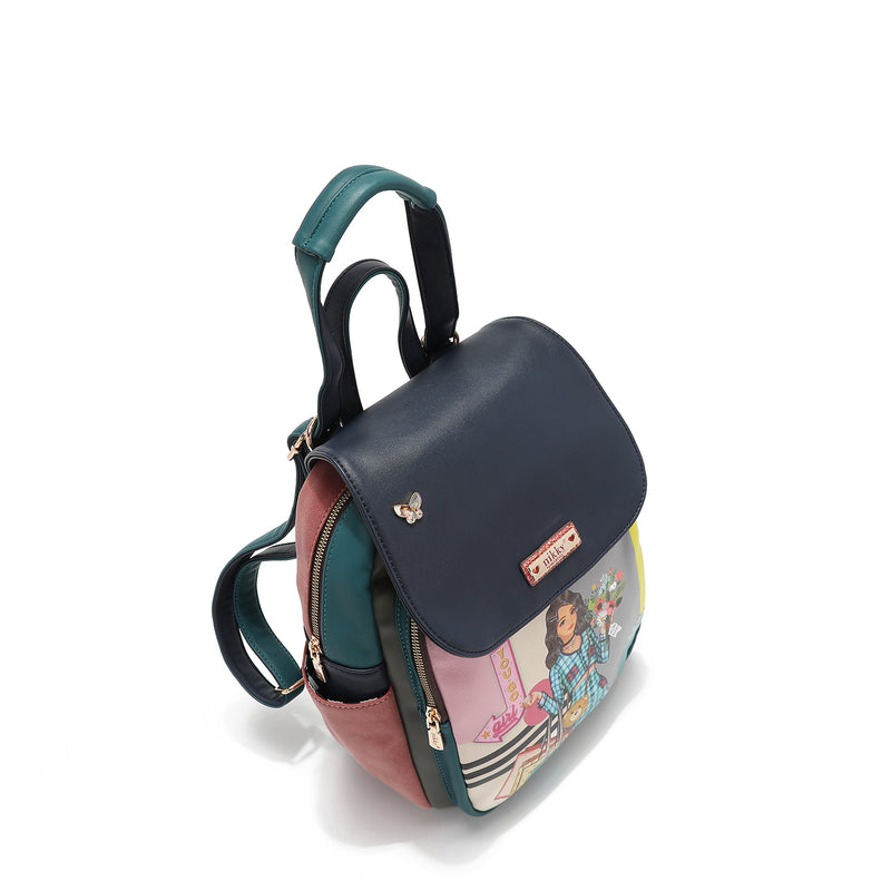 MOCHILA CONVERTIBLE CON CREMALLERA (NIKKY GOES SHOPPING)