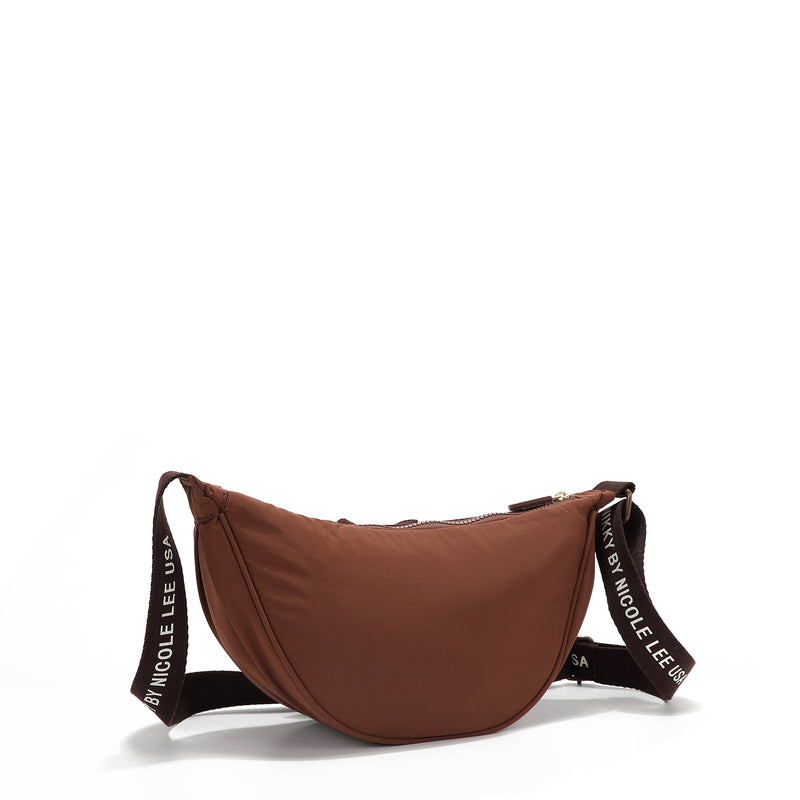 NYLON CROSSBODY BAG (BROWN)