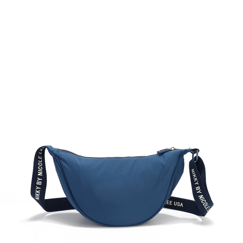 BORSA A TRACOLLA IN NYLON (BLU)