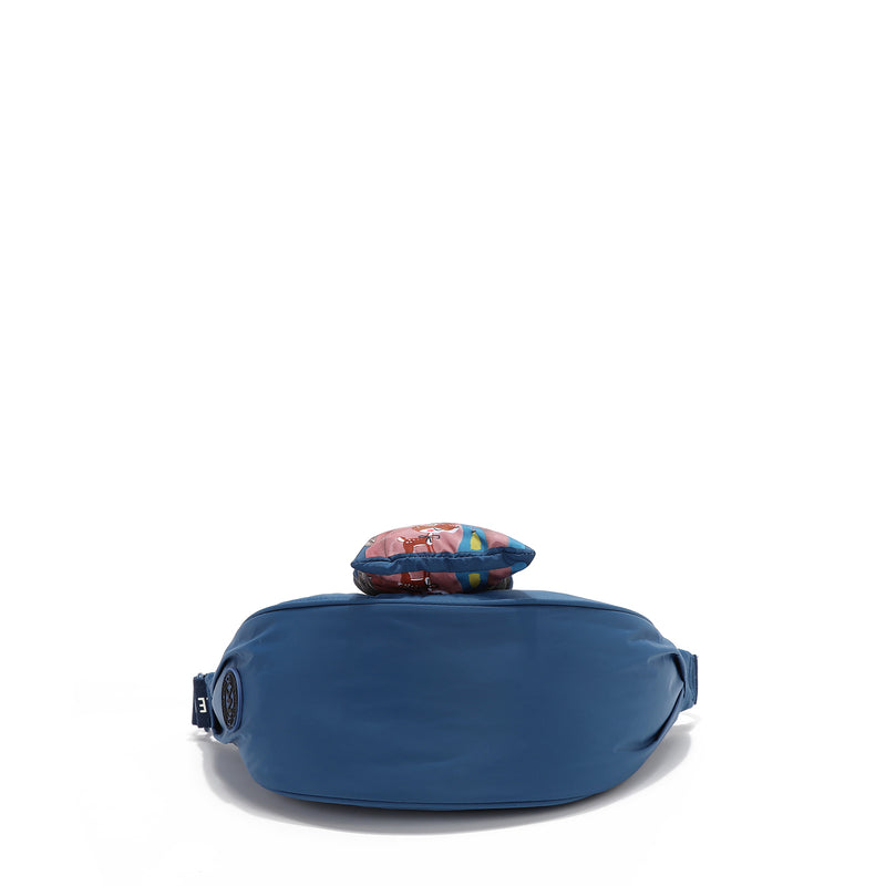 BORSA A TRACOLLA IN NYLON (BLU)