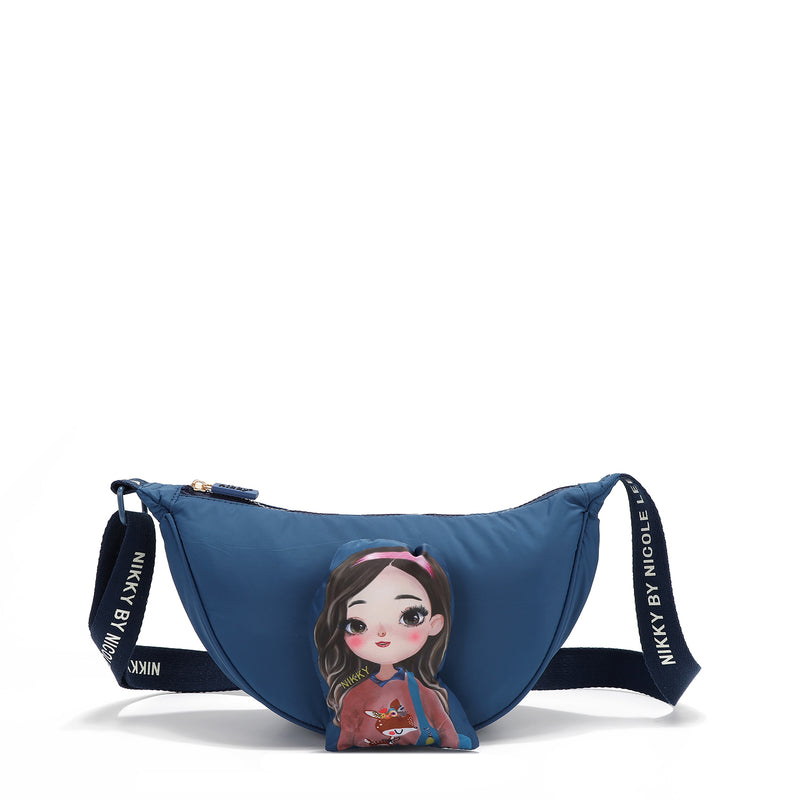 NYLON CROSSBODY BAG (BLUE)