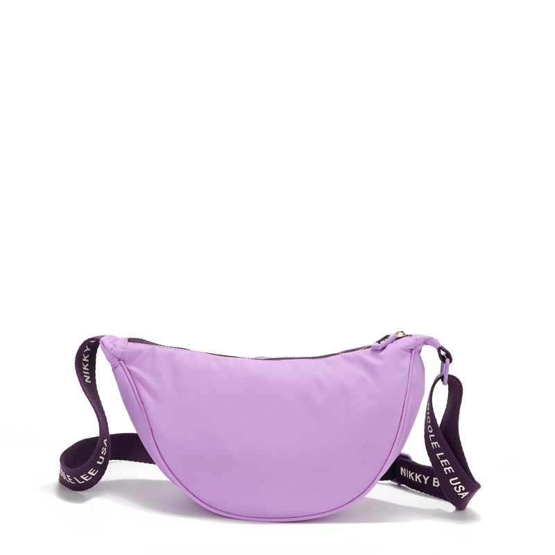 BORSA A TRACOLLA IN NYLON (VIOLA)