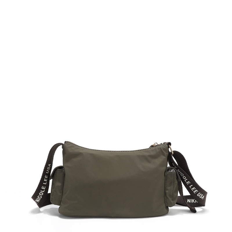 BORSA A TRACOLLA IN NYLON (VERDE)