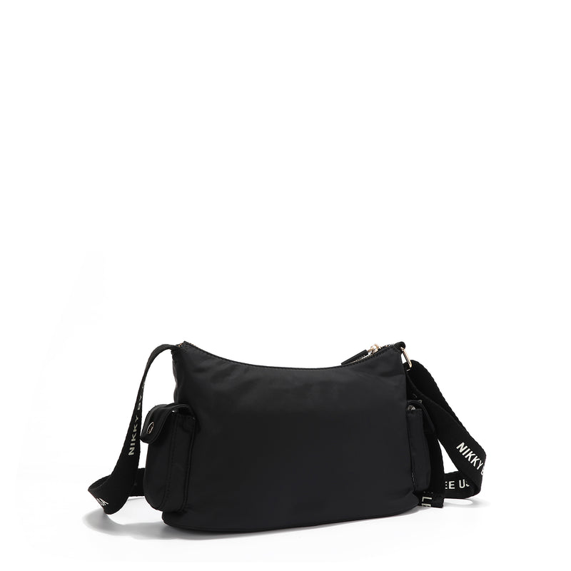 BORSA A TRACOLLA IN NYLON (NERO)