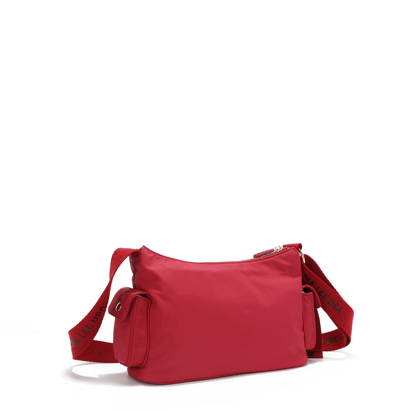 NYLON CROSSBODY BAG (RED)