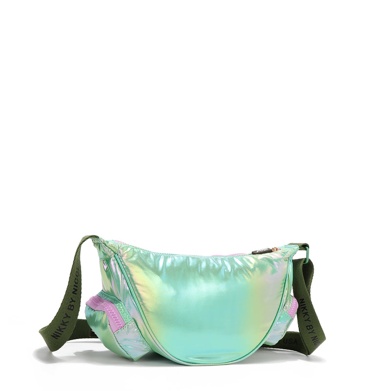 LIGHTWEIGHT NYLON CROSSBODY BAG (GREEN)