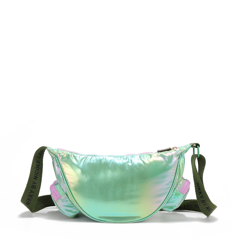 BORSA A TRACOLLA IN NYLON LEGGERA (VERDE)