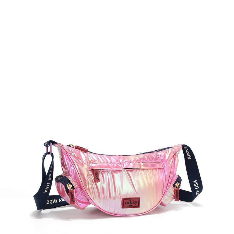 LIGHTWEIGHT NYLON CROSSBODY BAG (PINK)