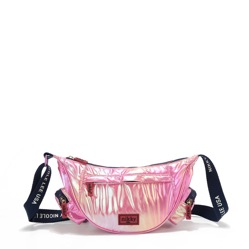 BORSA A TRACOLLA LEGGERA IN NYLON (ROSA)