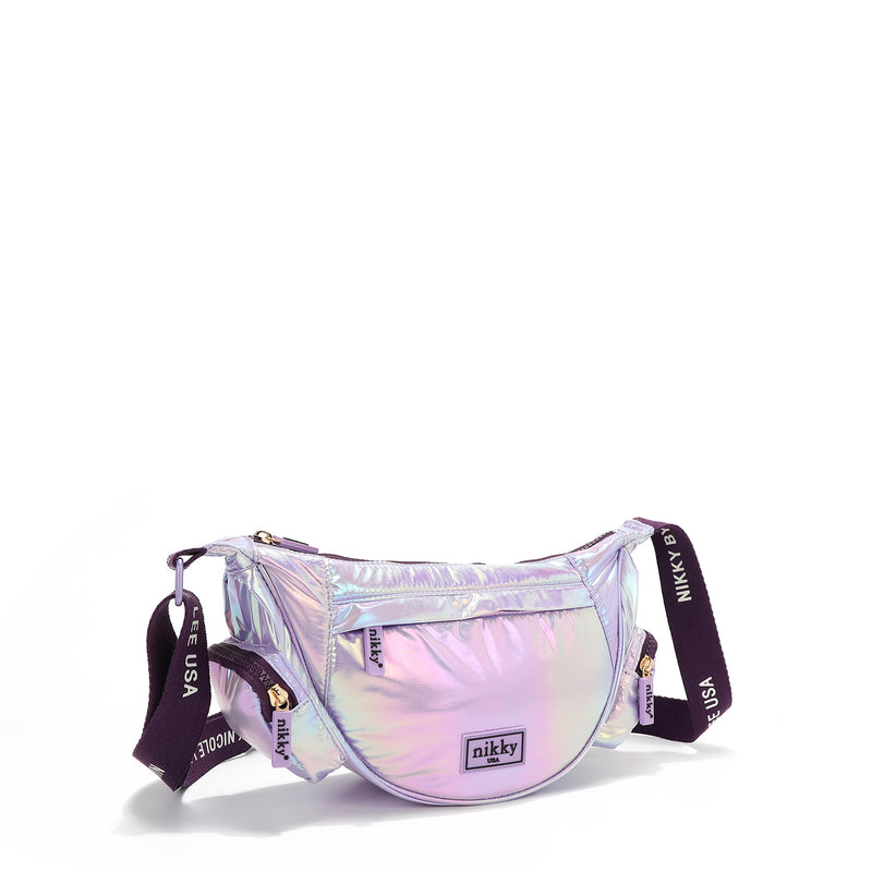 LIGHTWEIGHT NYLON CROSSBODY BAG (PURPLE)