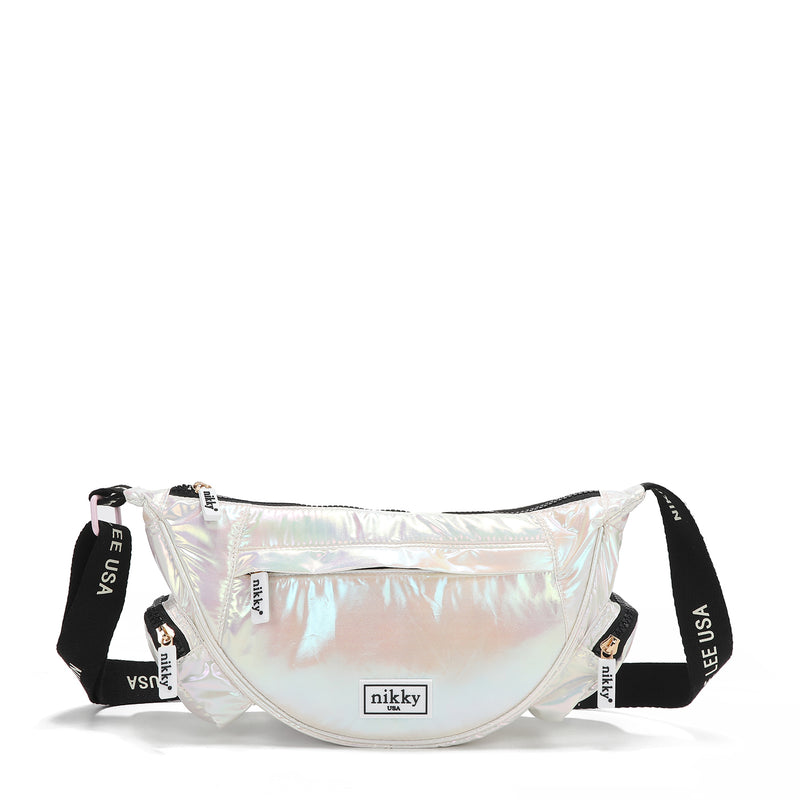 LIGHTWEIGHT NYLON CROSSBODY BAG (WHITE)