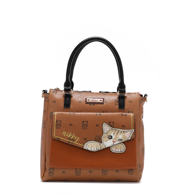 BORSA (<tc>NIKKY FINDS MEOW</tc> ) MARRONE