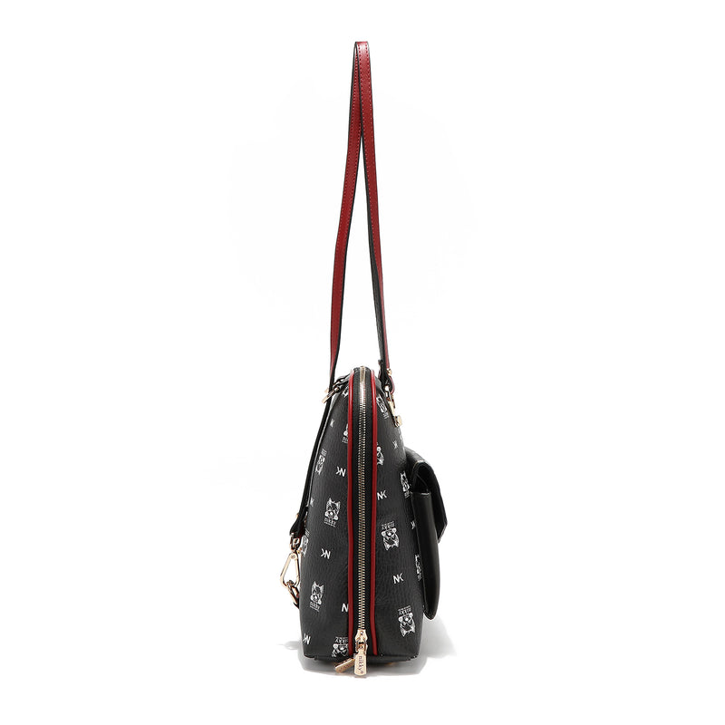 BACKPACK/SHOULDER BAG (<tc>NIKKY FINDS MEOW</tc> ) BLACK