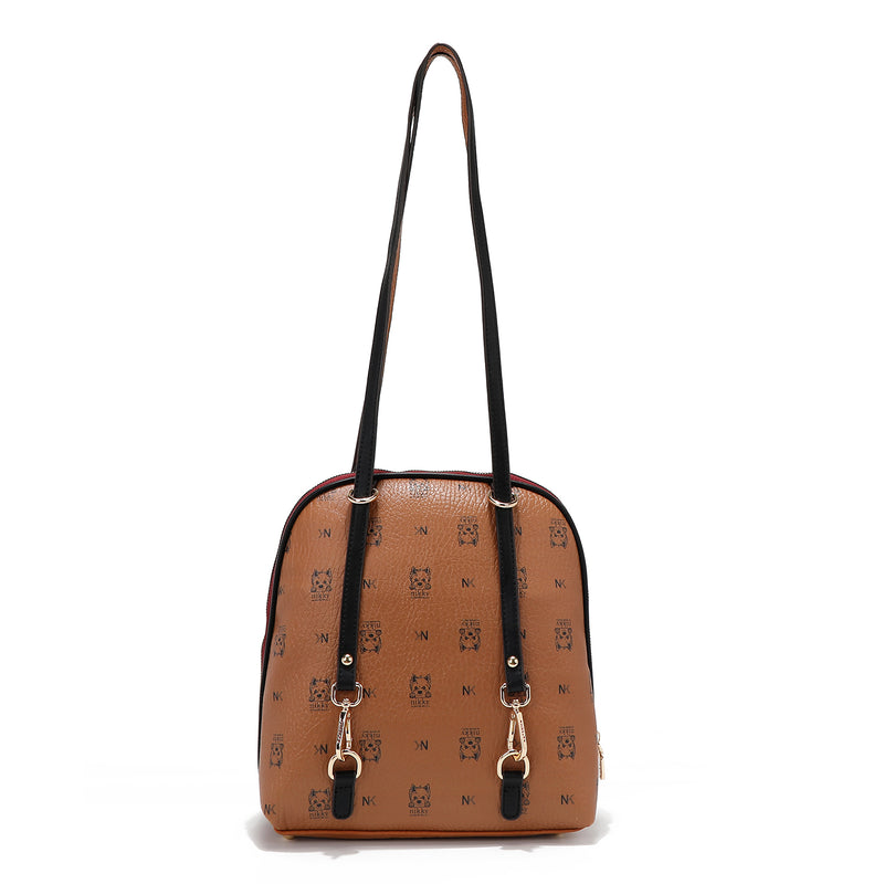 BACKPACK/SHOULDER BAG (<tc>NIKKY FINDS MEOW</tc> ) BROWN