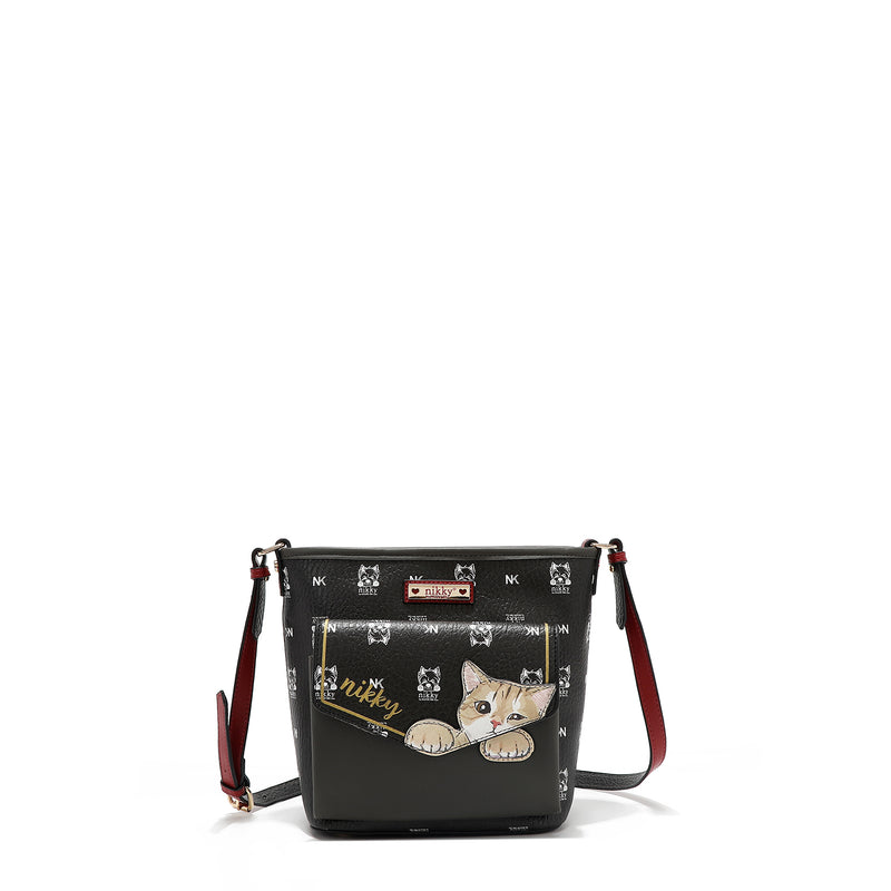 BOLSA DE OMBRO (<tc>NIKKY FINDS MEOW</tc> ) PRETO