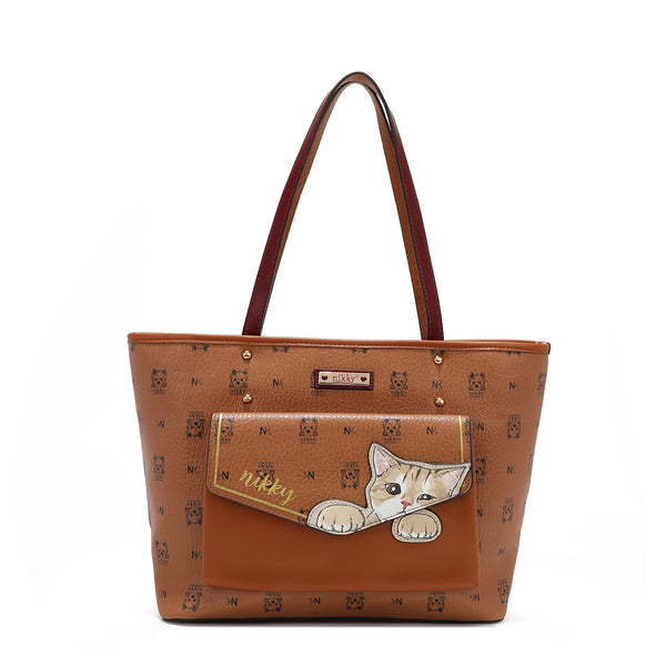 TOTE (<tc>NIKKY FINDS MEOW</tc> ) BROWN