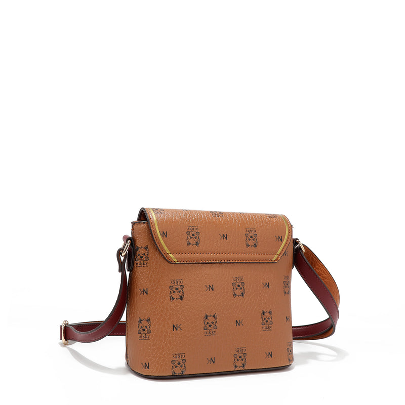 BACKPACK, SHOULDER BAG, WALLET SET (<tc>NIKKY FINDS MEOW</tc> ) BROWN