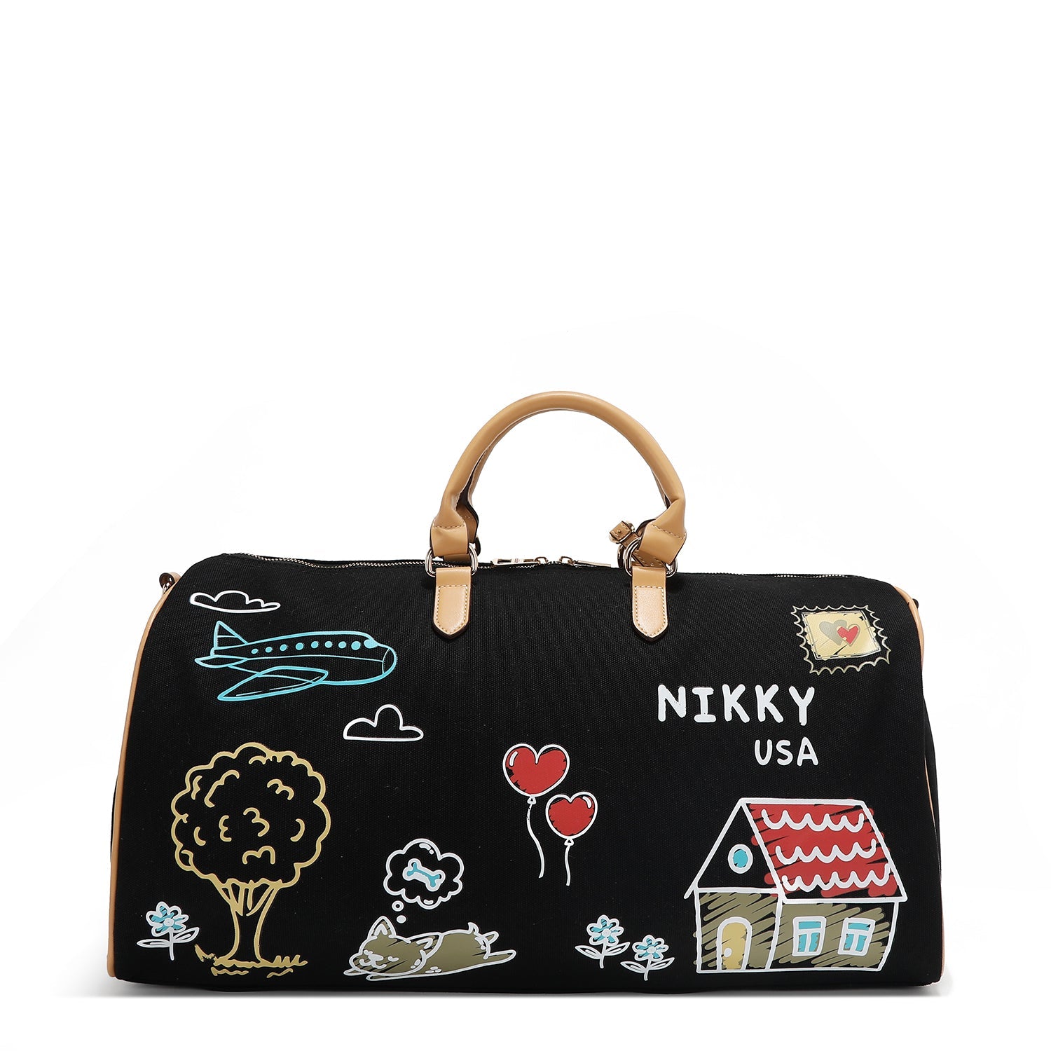 SAC DE GYMNASE EN TOILE <tc>NIKKY</tc> (NOIR)
