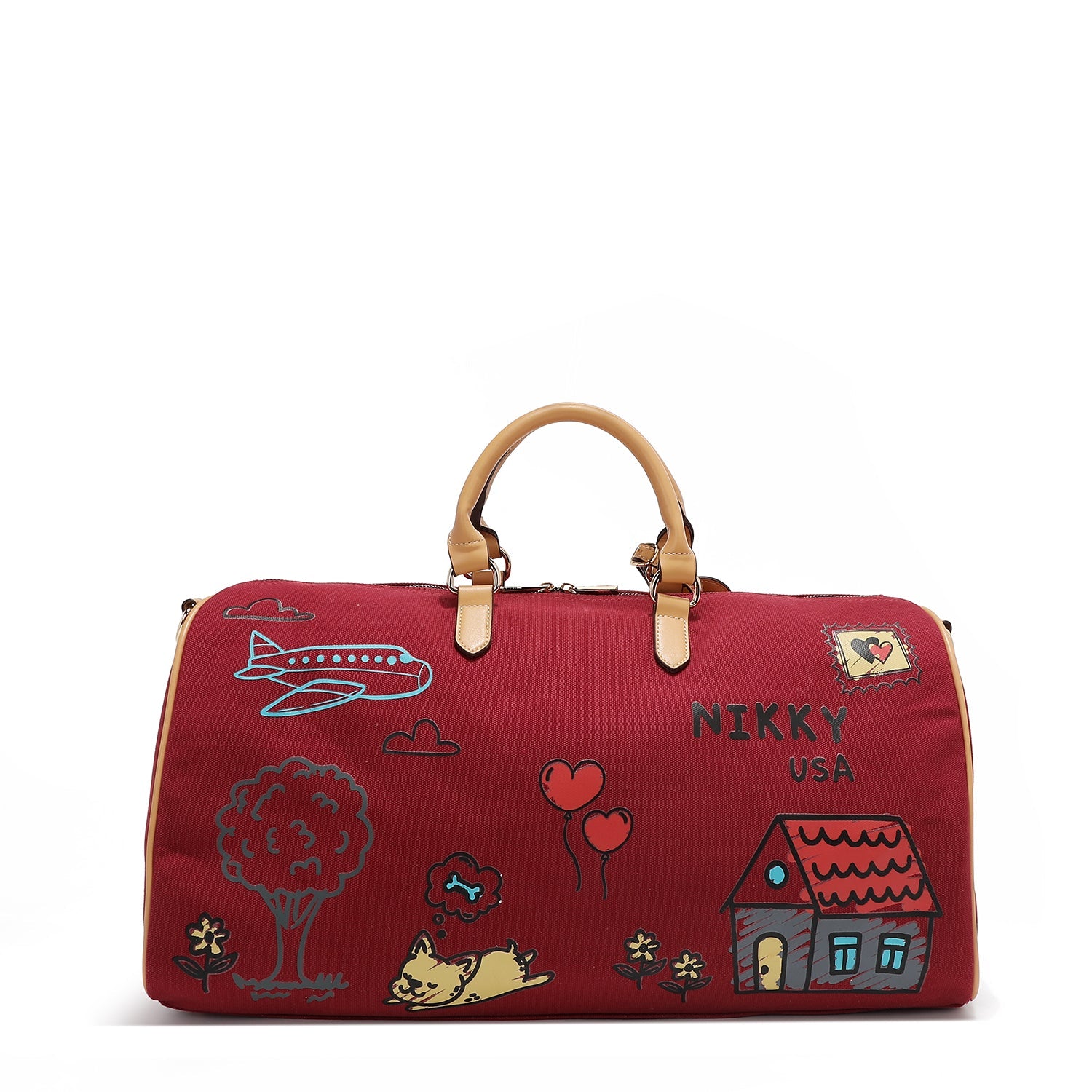 CANVAS GYM BAG <tc>NIKKY</tc> (RED)
