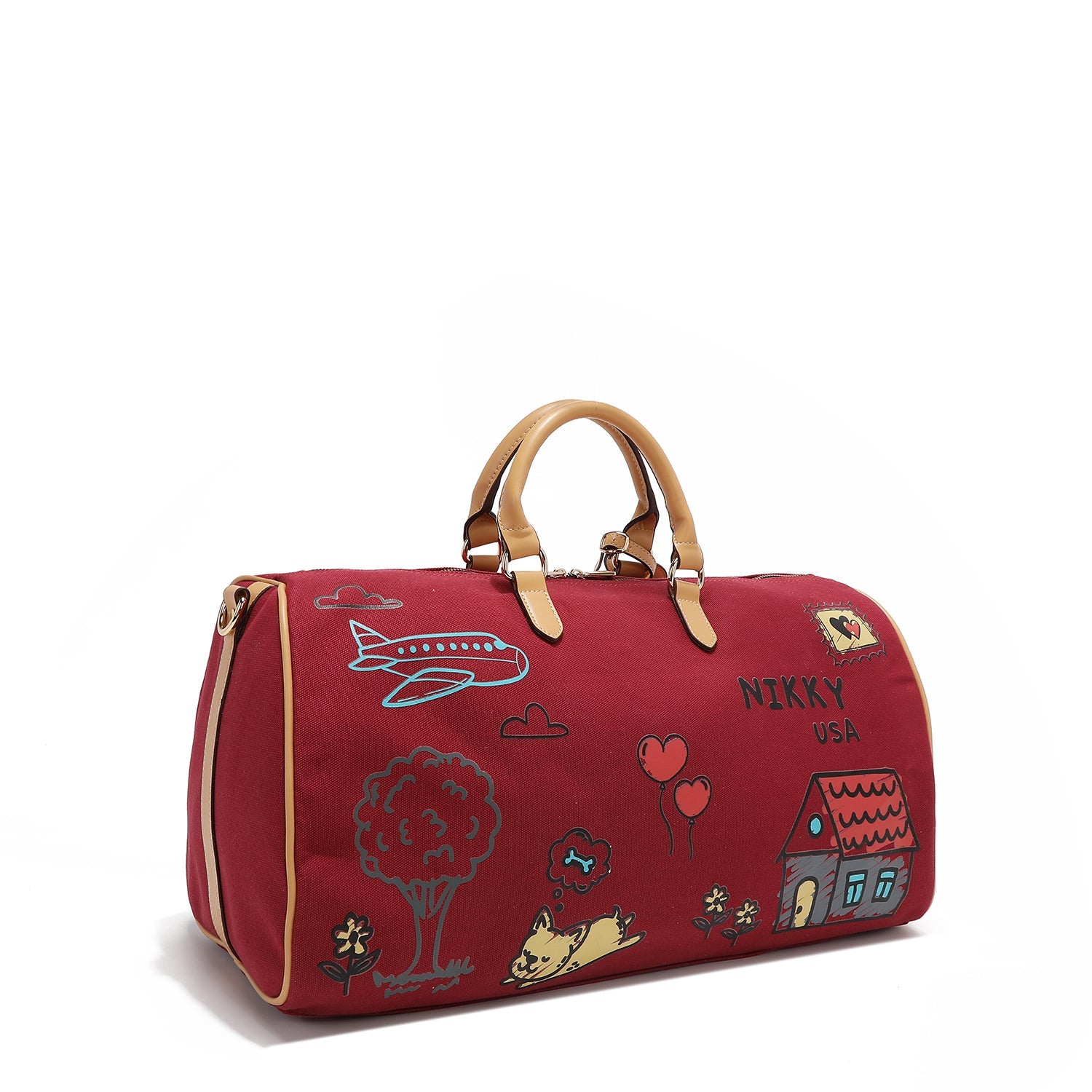 CANVAS GYM BAG <tc>NIKKY</tc> (RED)