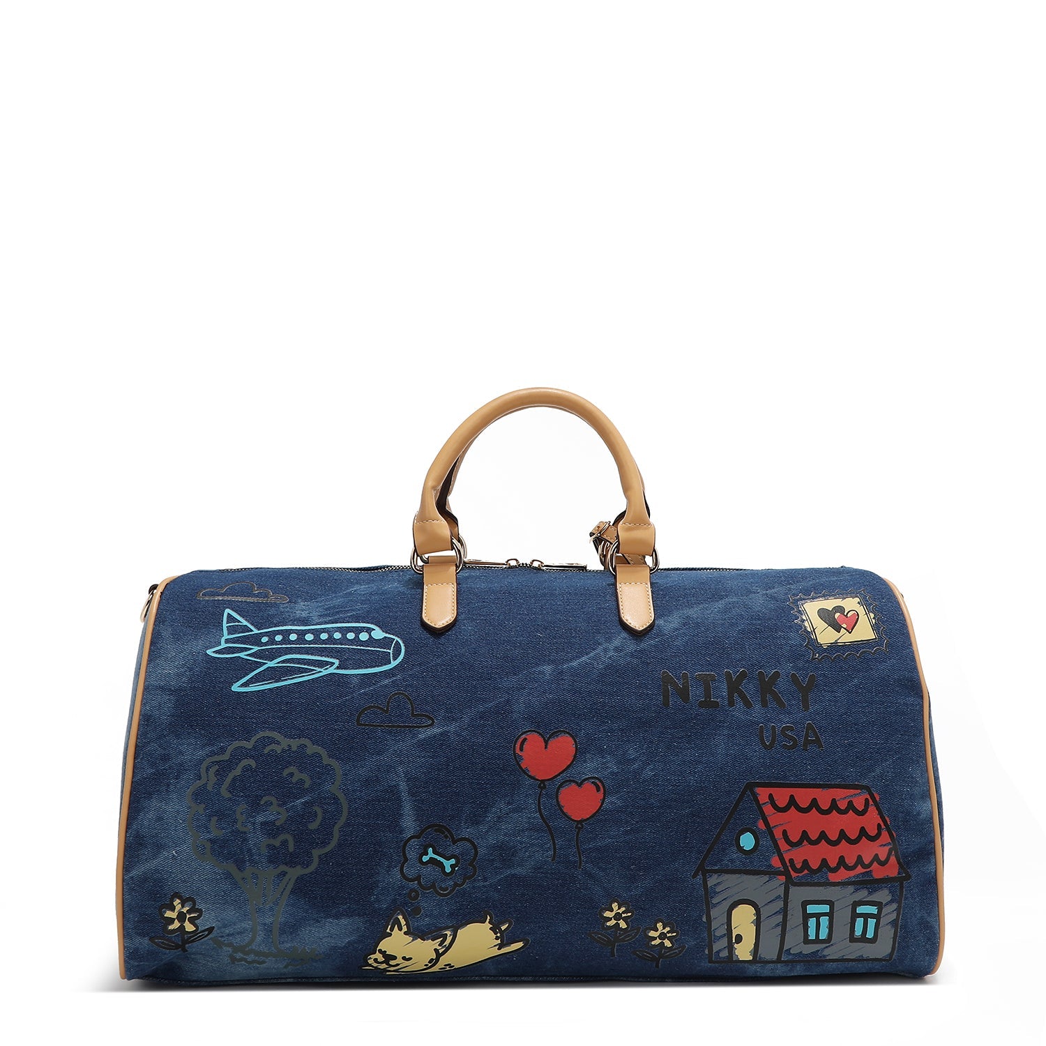 BORSA DA PALESTRA IN TELA <tc>NIKKY</tc> (BLU)