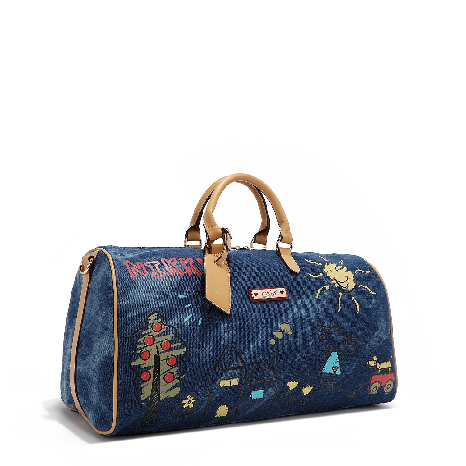 BORSA DA PALESTRA IN TELA <tc>NIKKY</tc> (BLU)