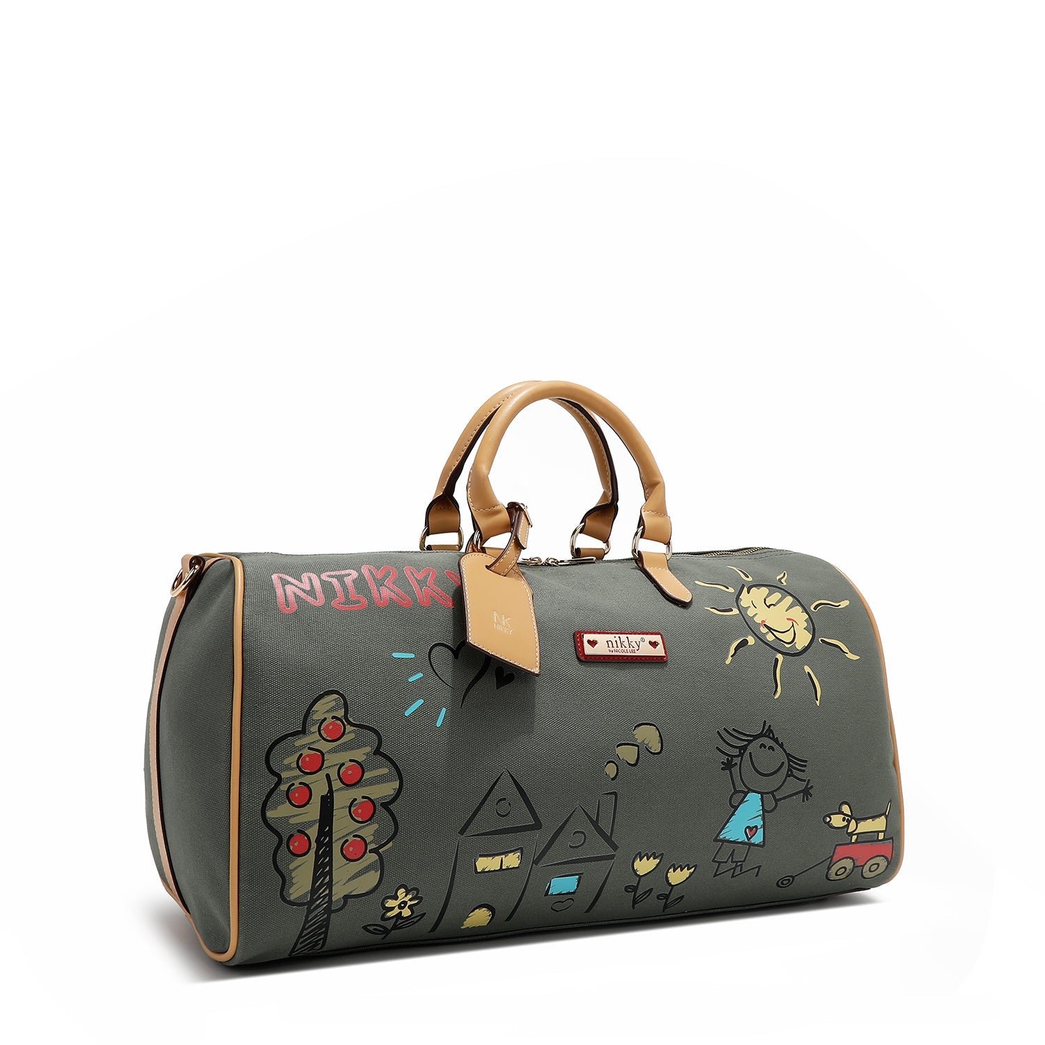 Borsa da ginnastica in tela (verde)