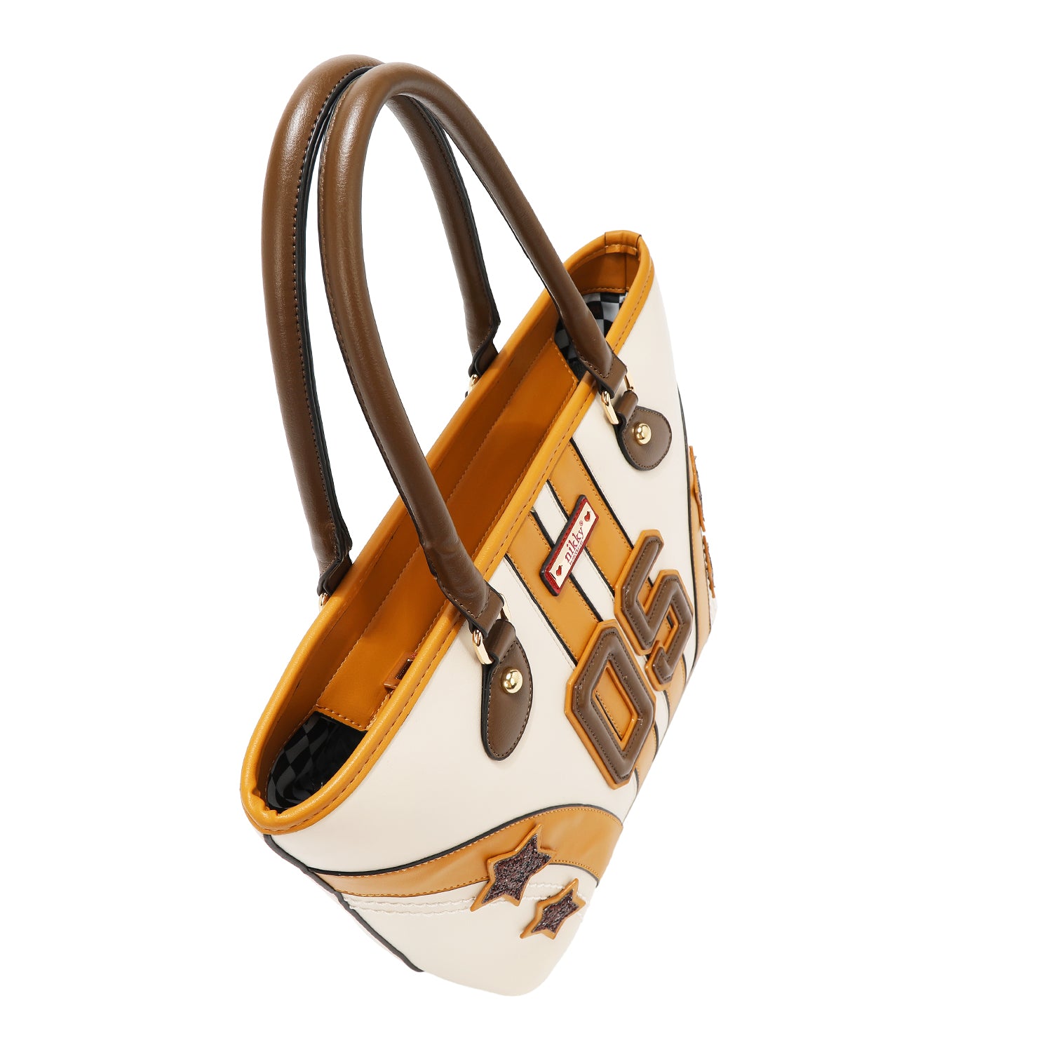 BOLSO SHOPPER VARSITY (BEIGE)