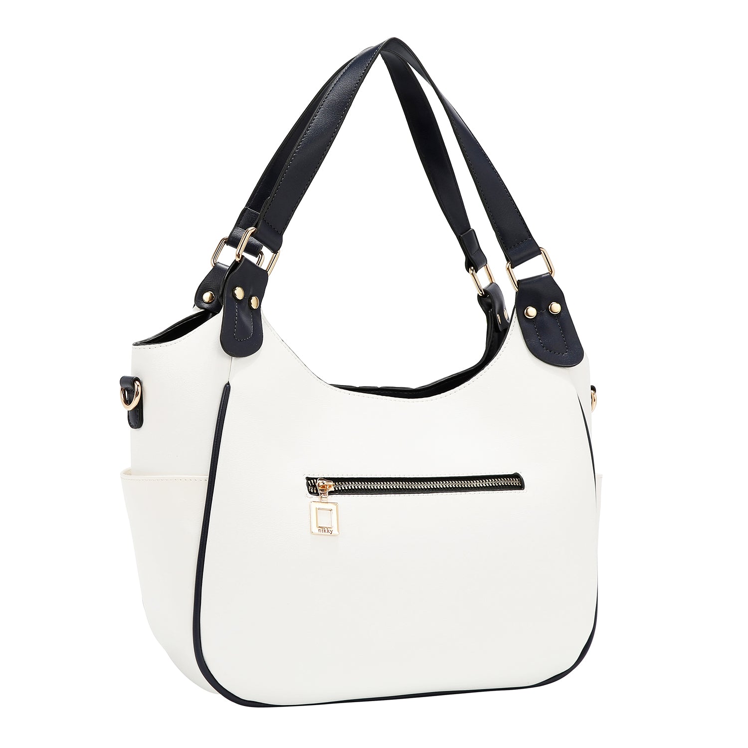 BOLSO HOBO VARSITY (BLANCO)