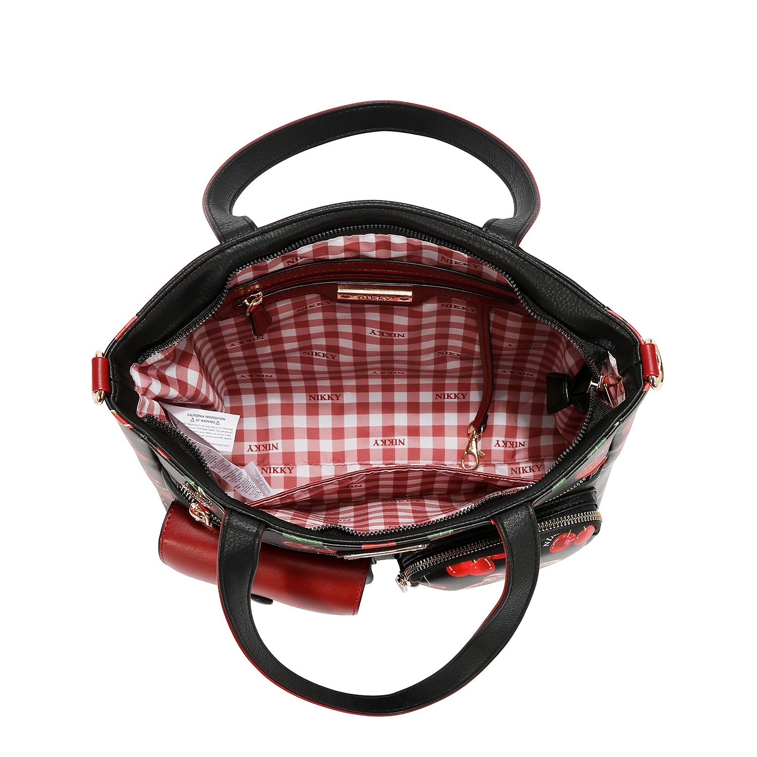 HANDBAG NK13115 (CHERRY LIPS-BLACK)