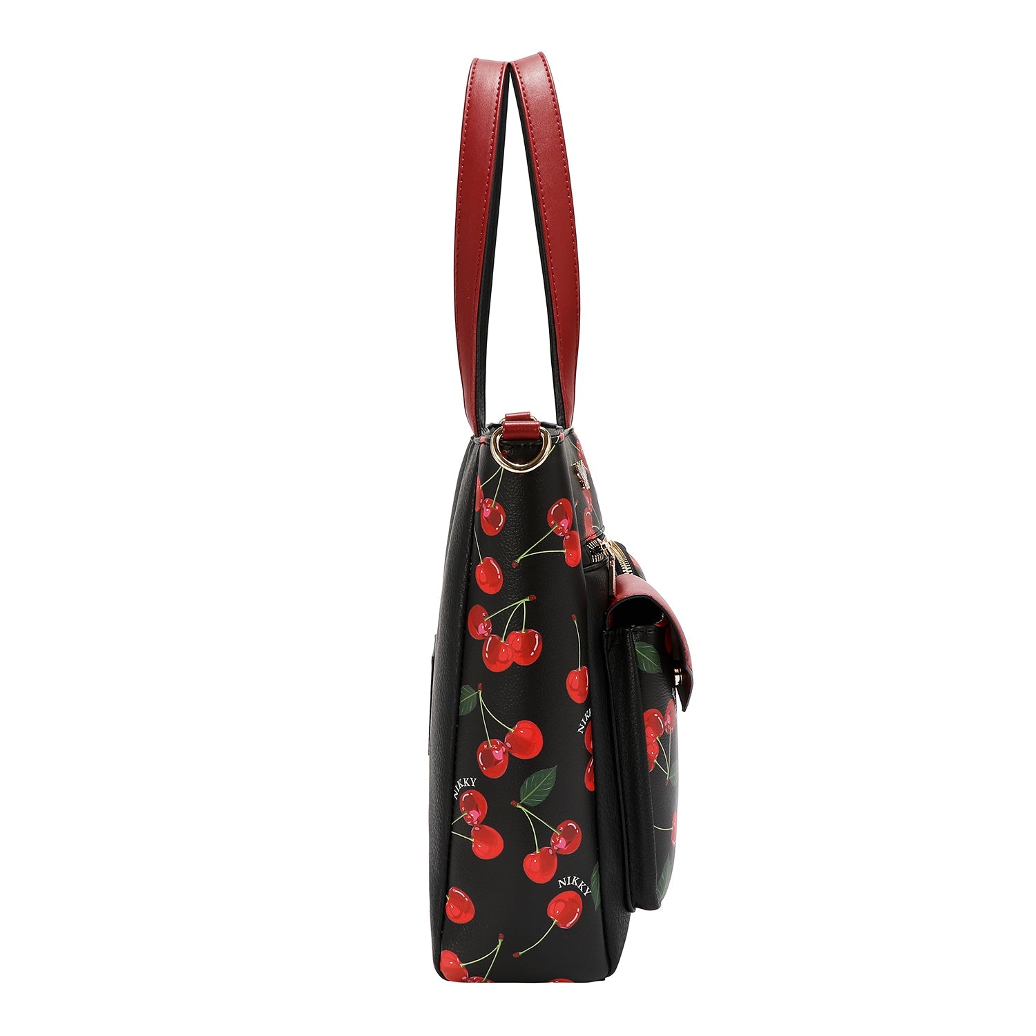 HANDBAG NK13115 (CHERRY LIPS-BLACK)