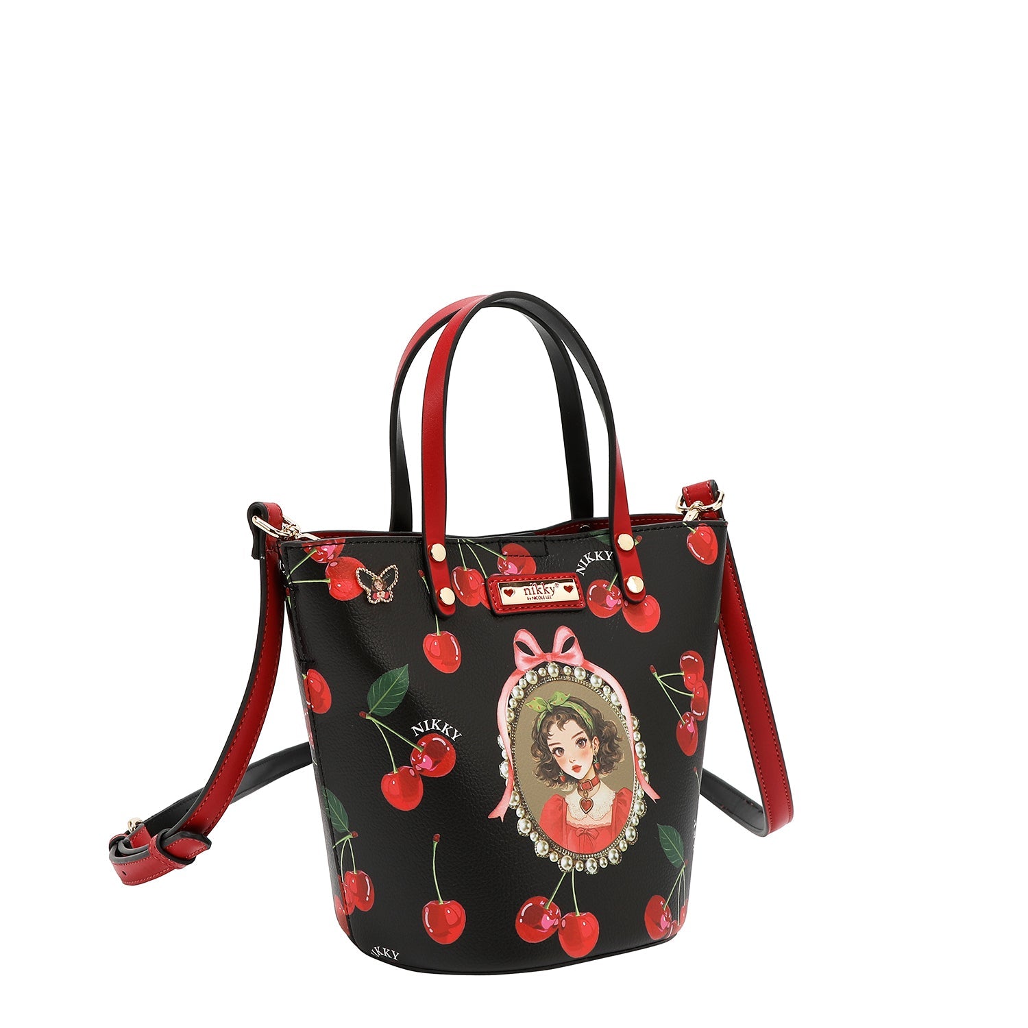 BOLSA PEQUENA DE 2 PEÇAS (<tc>CHERRY LIPS</tc>-PRETO)