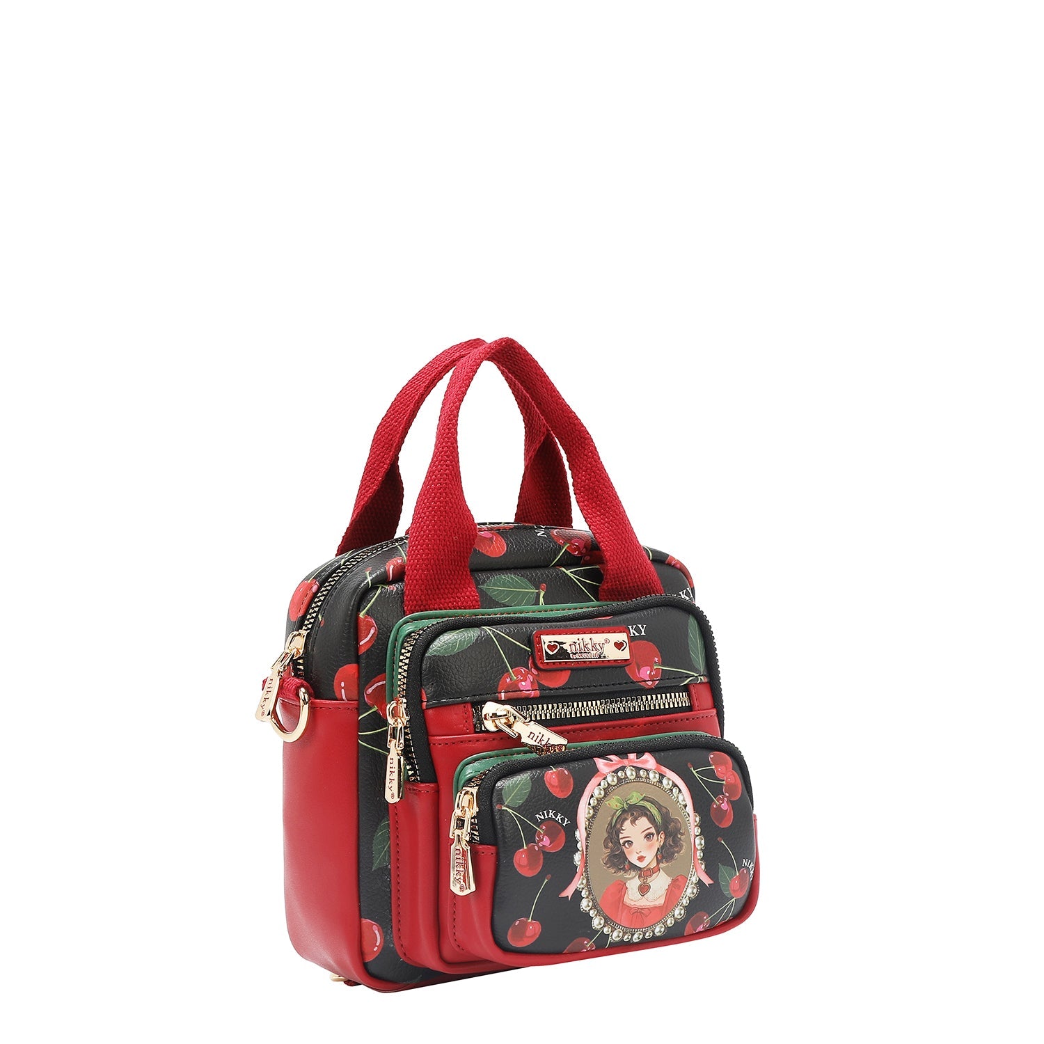 MINI CONVERTIBLE CROSSBODY BAG (<tc>CHERRY LIPS</tc>-SCHWARZ)