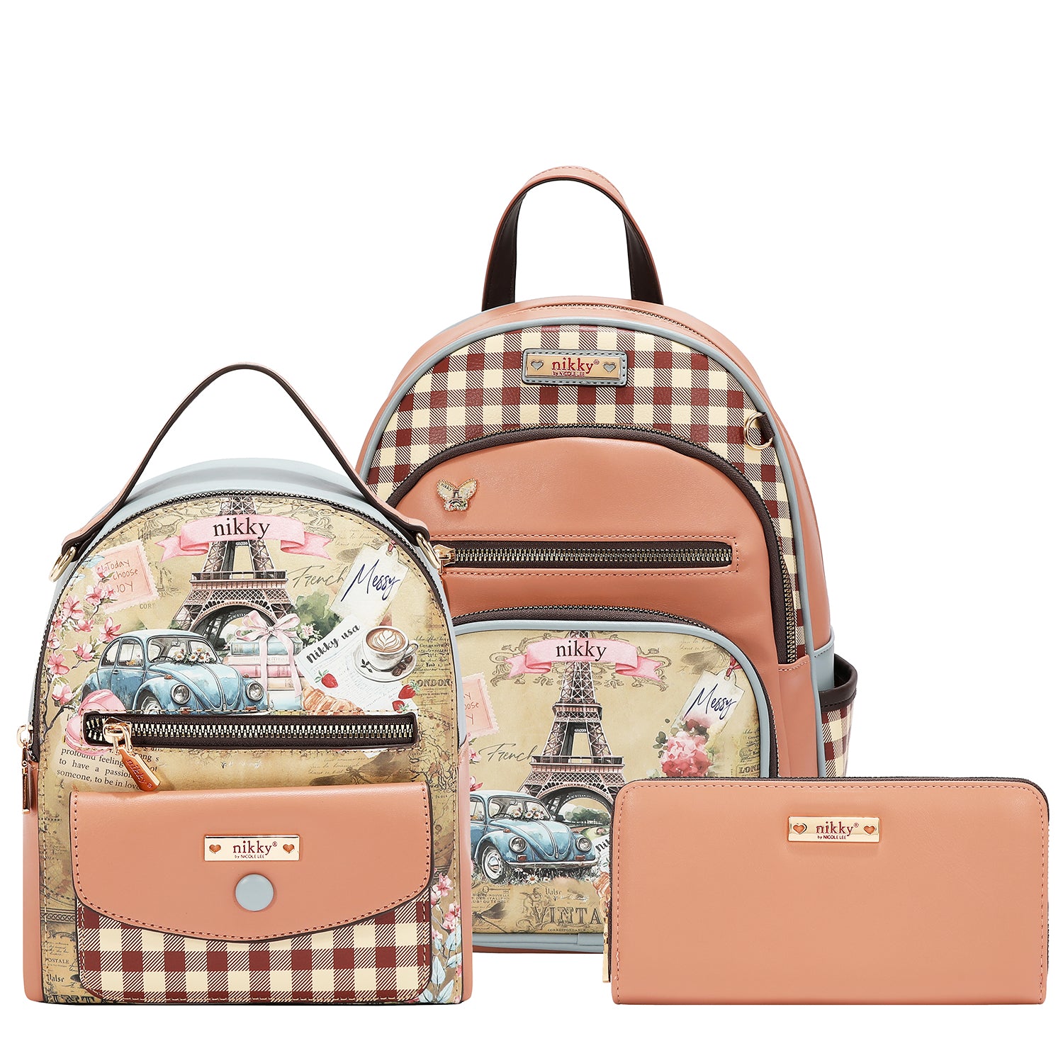 CONJUNTO DE 3 PIEZAS (MOCHILA, MOCHILA PEQUEÑA Y CARTERA) (CHASING DREAMS)