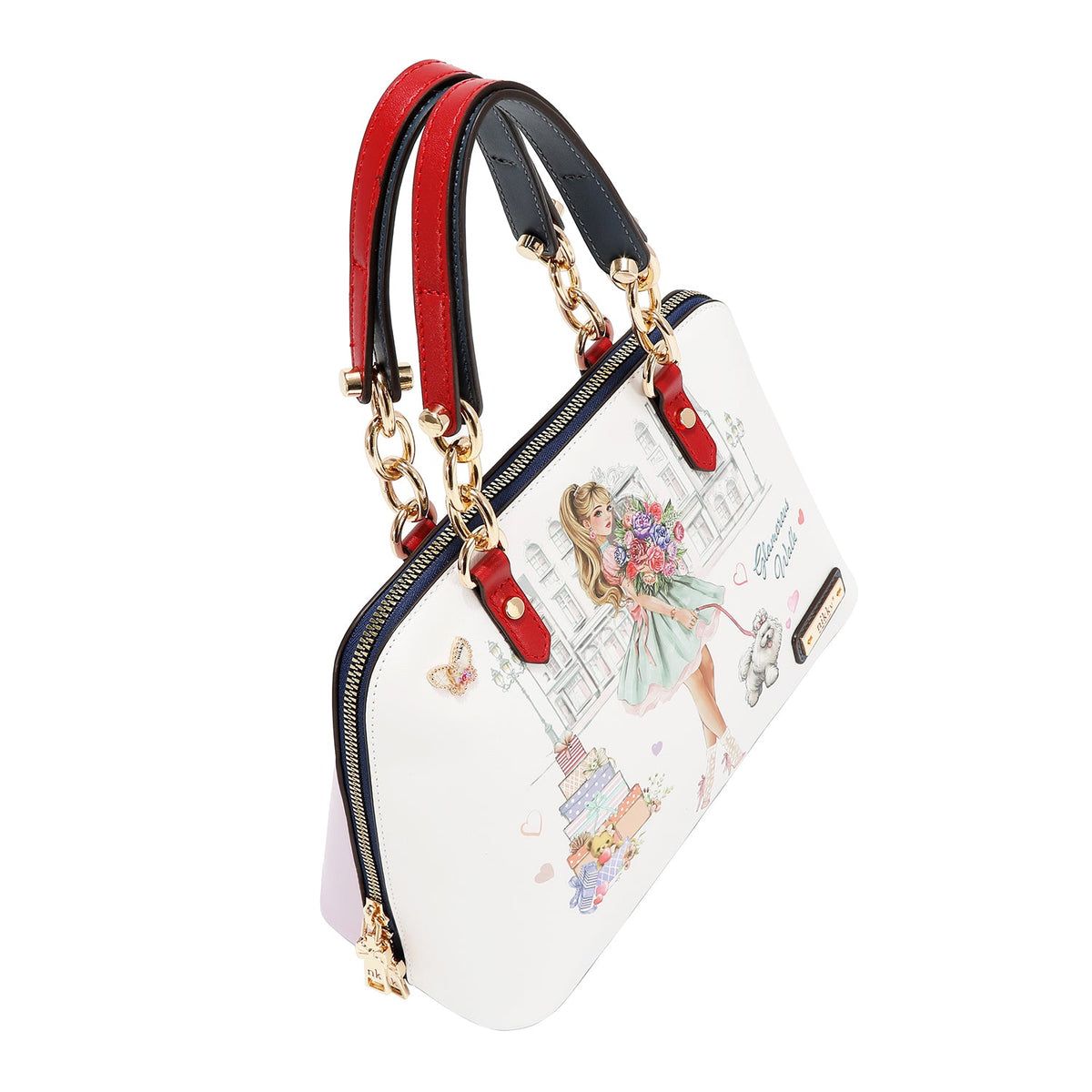 BORSA DOME (GLAMOROUS WALK - BIANCO)