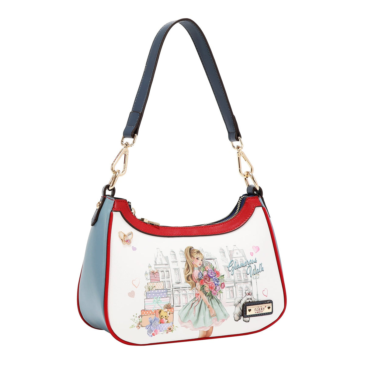BOLSO DE HOMBRO (GLAMOROUS WALK-BLANCO)