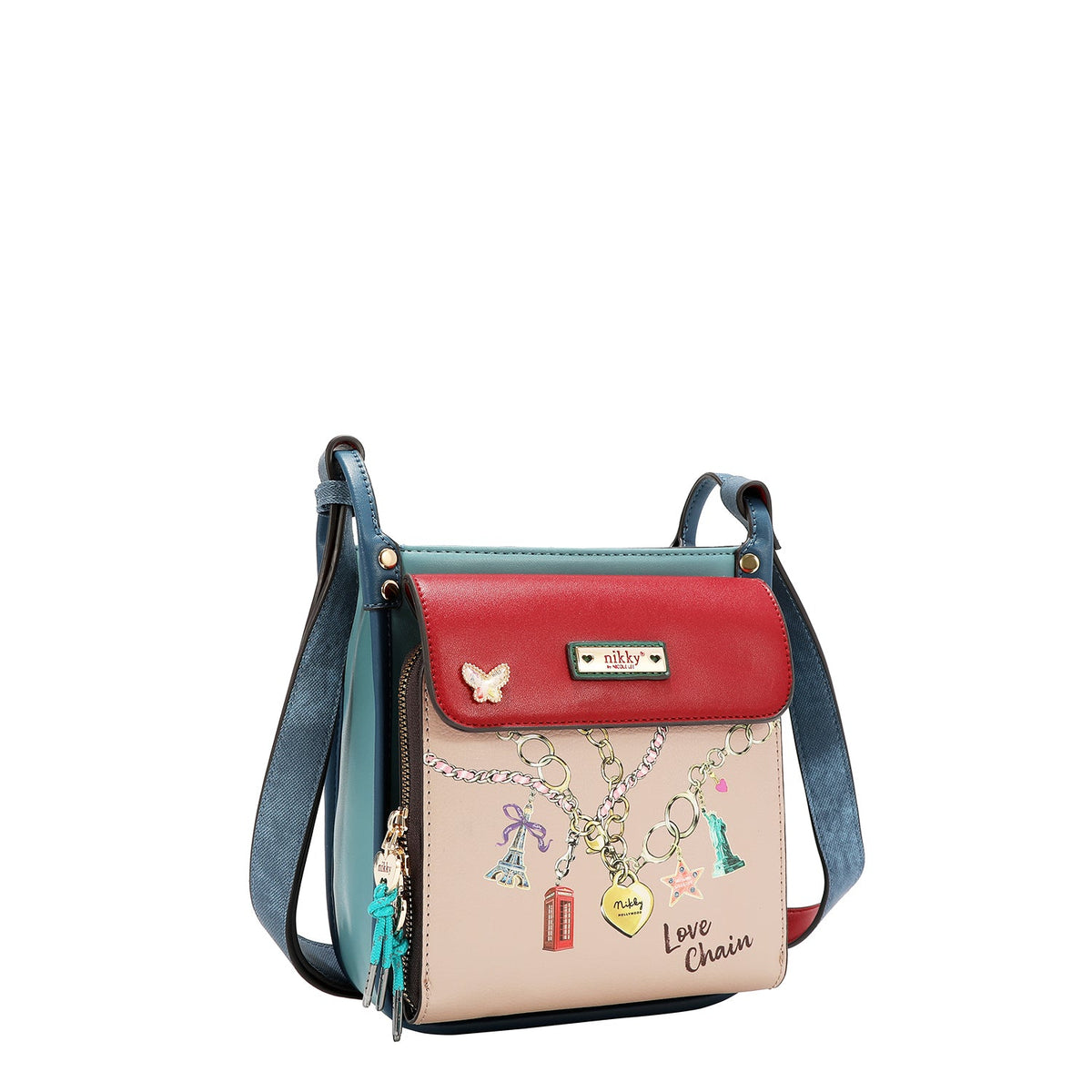 BORSA A TRACOLLA QUADRATA ( CATENA DELL'AMORE)