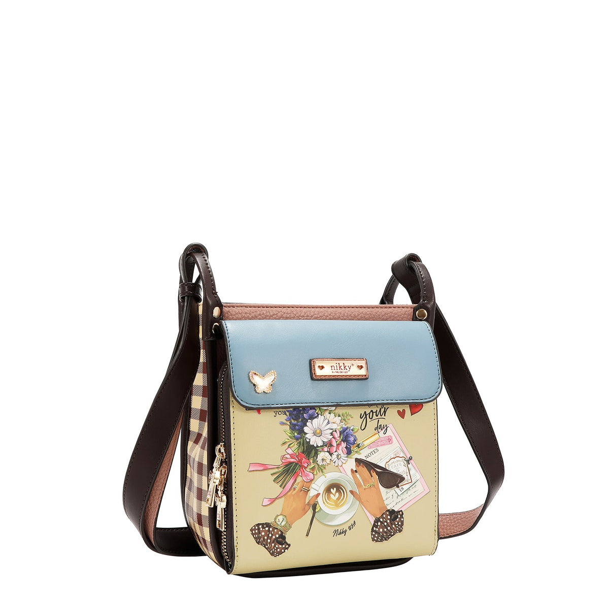 BANDOLERA CUADRADA CON BOLSILLO MULTIPLE (TU RECUERDO)