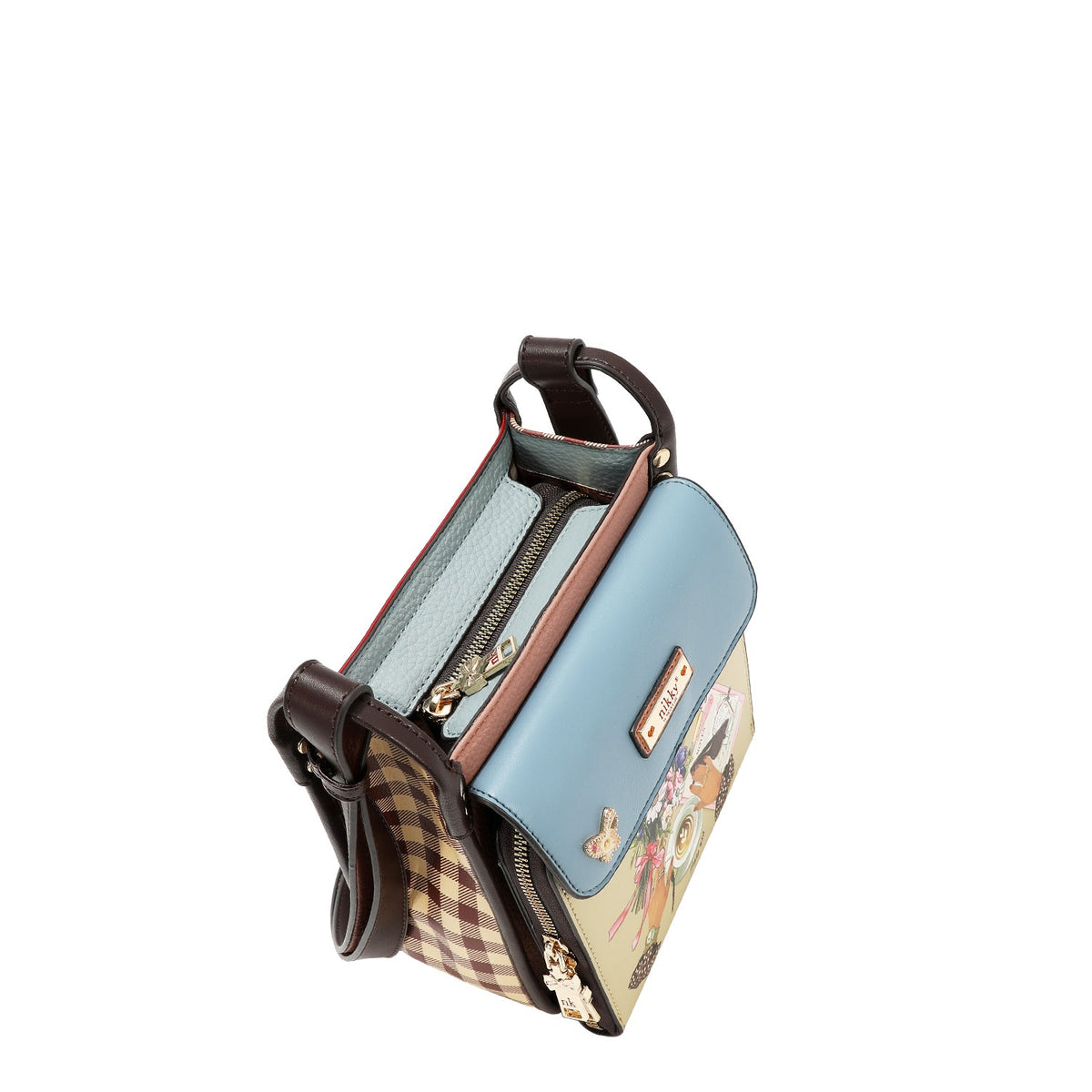 BANDOLERA CUADRADA CON BOLSILLO MULTIPLE (TU RECUERDO)