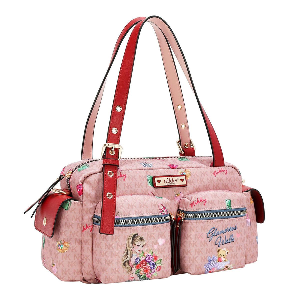 BOLSO SATCHEL (GLAMOROUS WALK - ROSA)