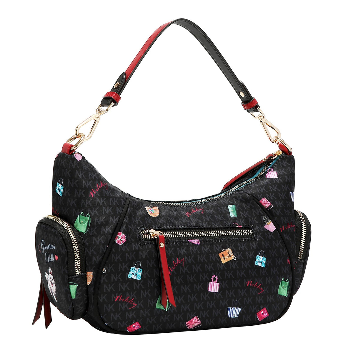 BORSA A TRACOLLA (GLAMOROUS WALK - NERO)