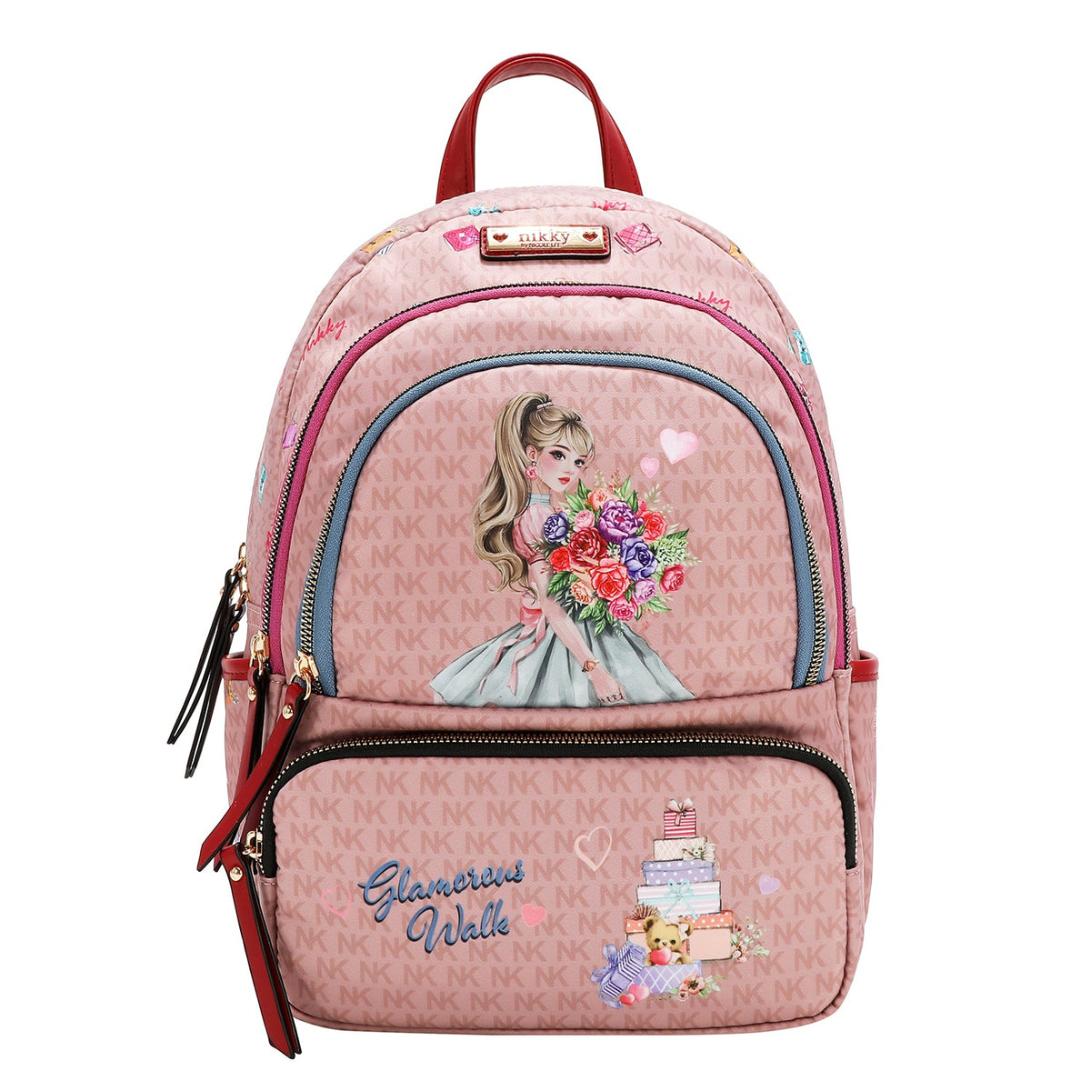 MOCHILA MEDIANA (GLAMOROUS WALK - ROSA)
