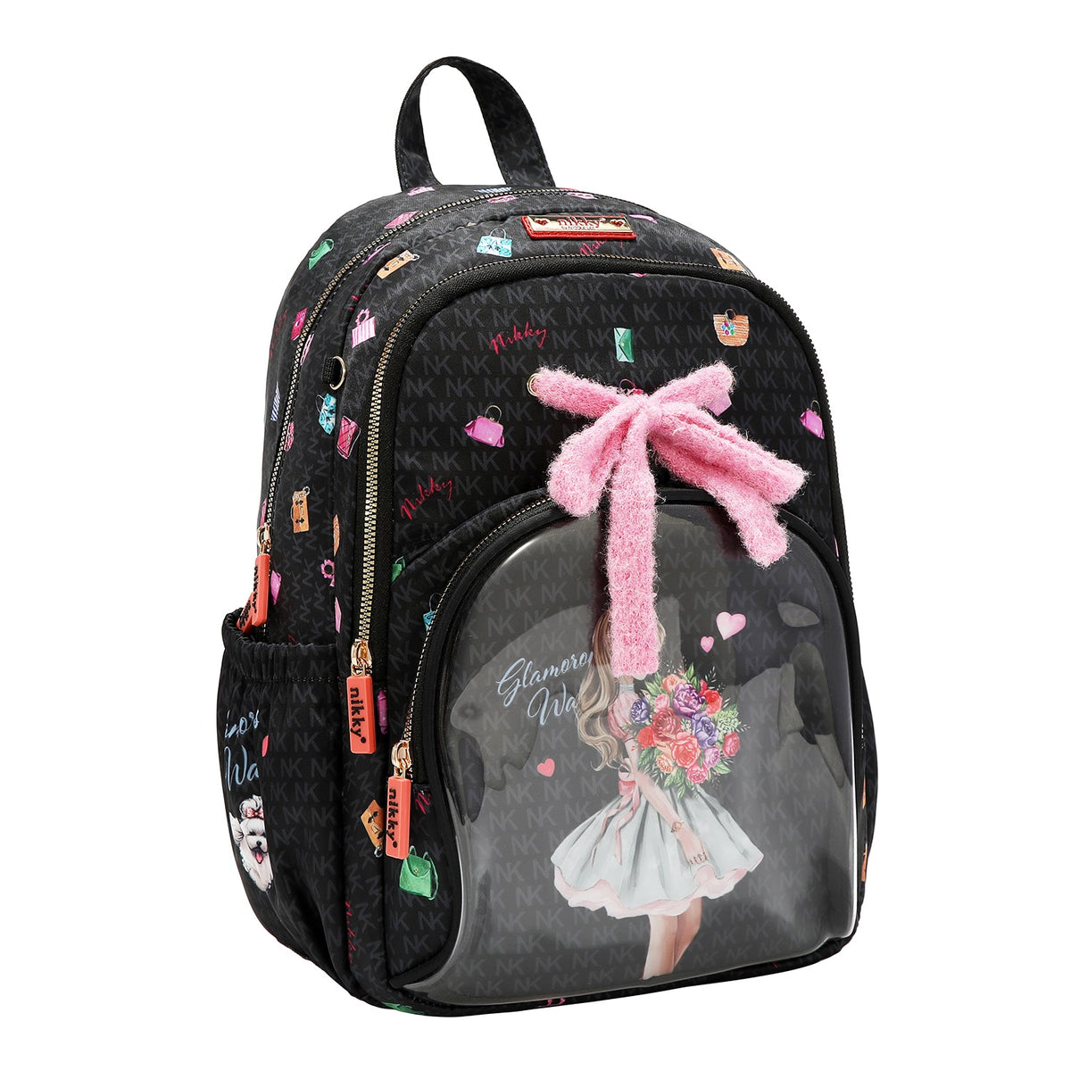 ZAINO MEDIO CON FIOCCO (GLAMOROUS WALK - NERO)