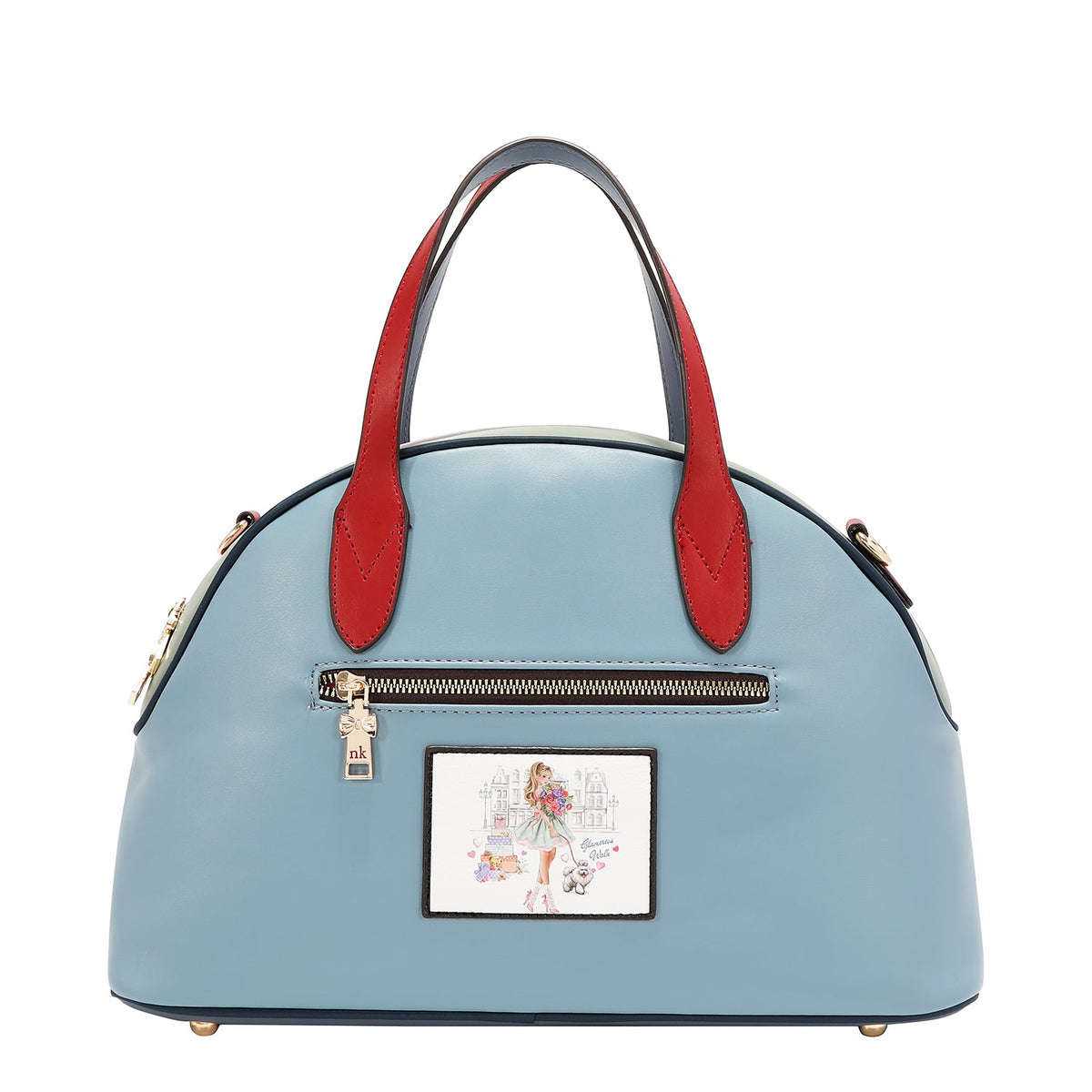 SET 3 PEZZI (BORSA A BORSA, ZAINO MINI, PORTAFOGLIO) (GLAMOROUS WALK - BIANCO)