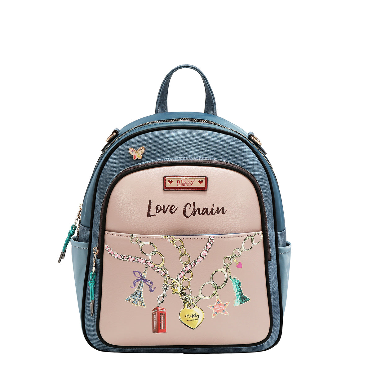CONJUNTO 3 PIEZAS (MOCHILA, BANDOLERA, CARTERA) (LOVE CHAIN)
