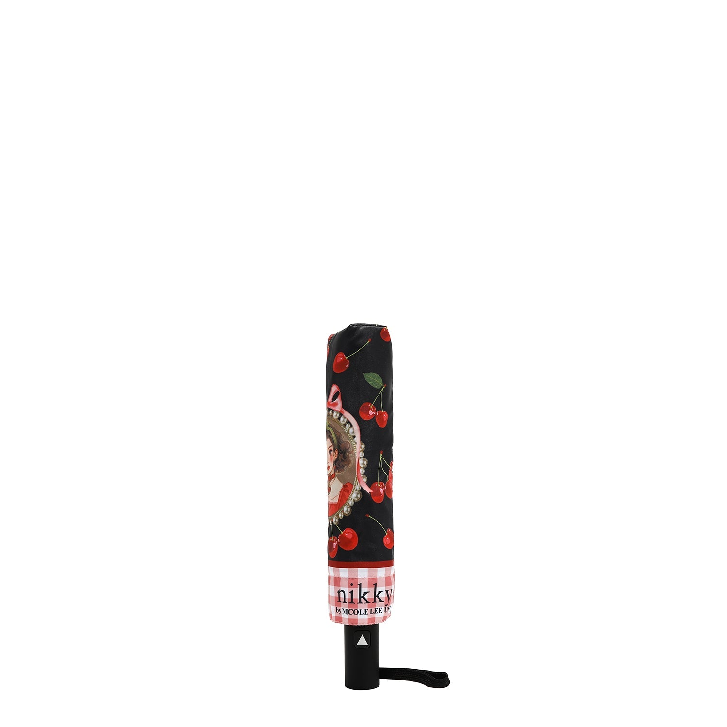 PORTABLE UMBRELLA WITH PRINT (<tc>CHERRY LIPS</tc>-BLACK)