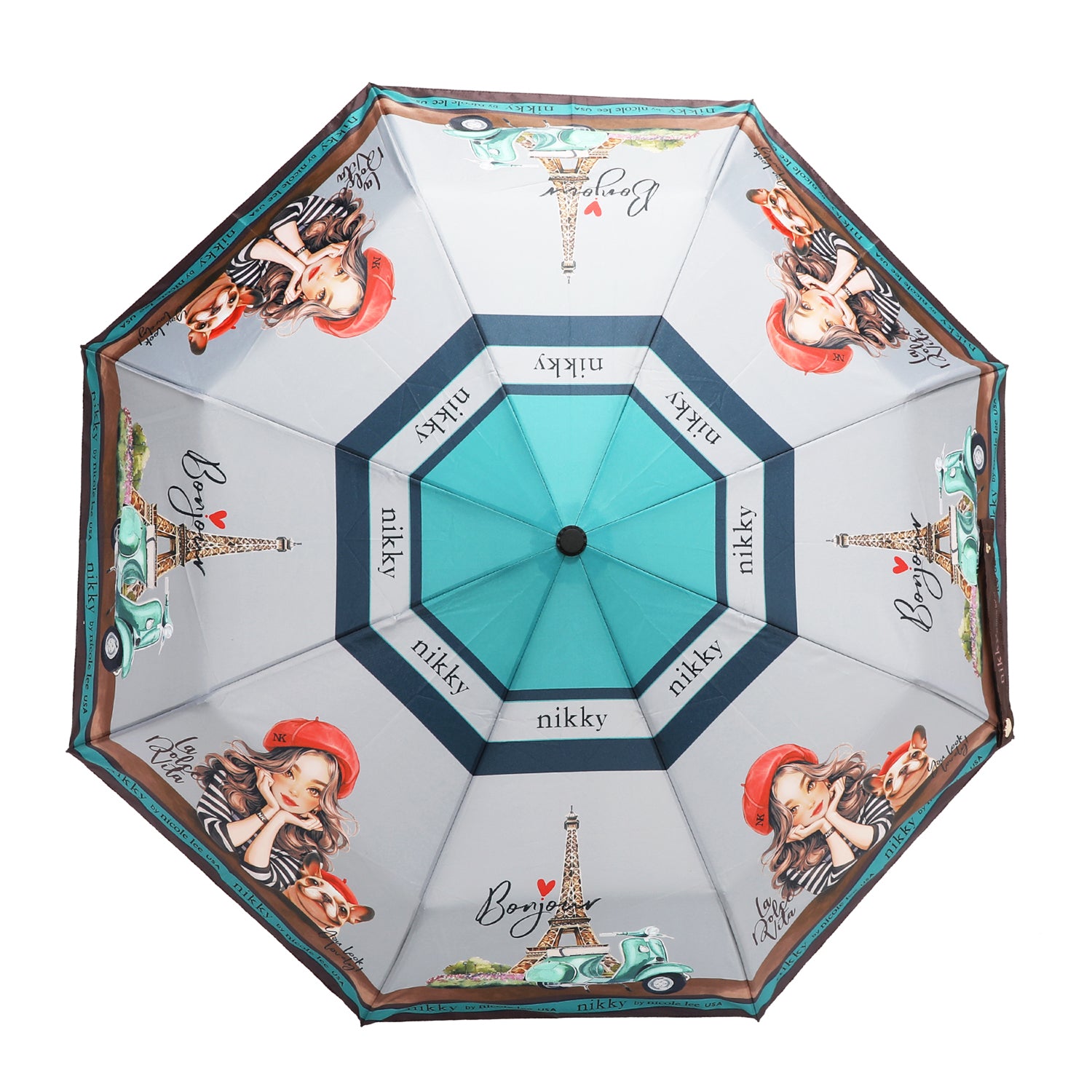 PORTABLE UMBRELLA WITH PRINTING (<tc>EIFFEL DREAMS</tc>)