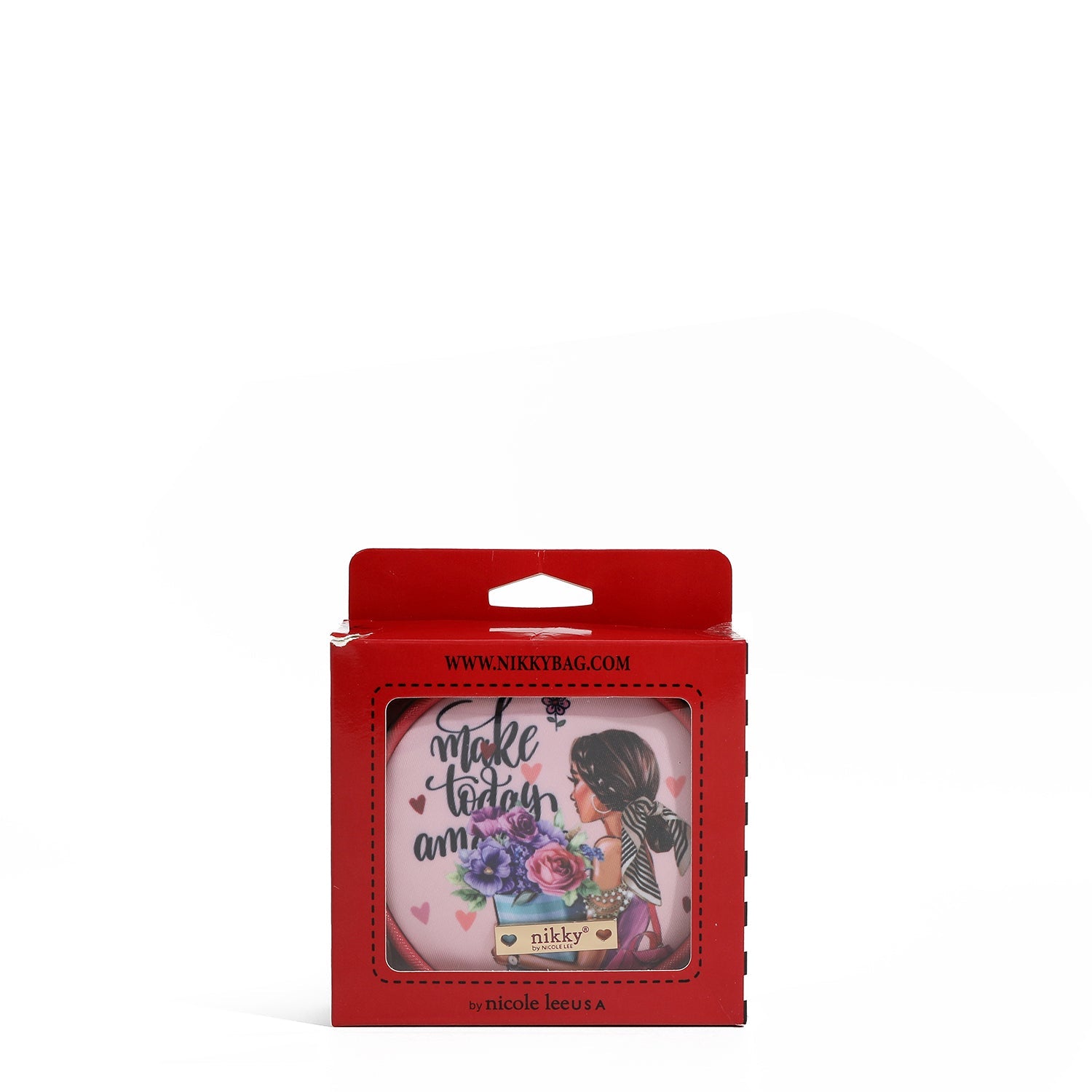 SCHLÜSSELANHÄNGER MIT RUNDER MÜNZTASCHE (<tc>FLOWER DAY</tc>)