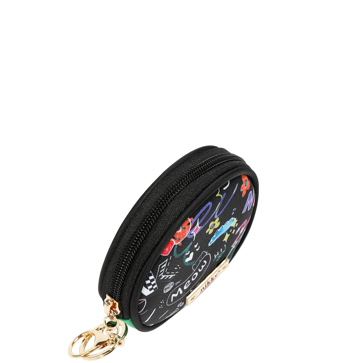 LLAVERO CON MONEDERO REDONDO (JUST FOR FUN-NEGRO)