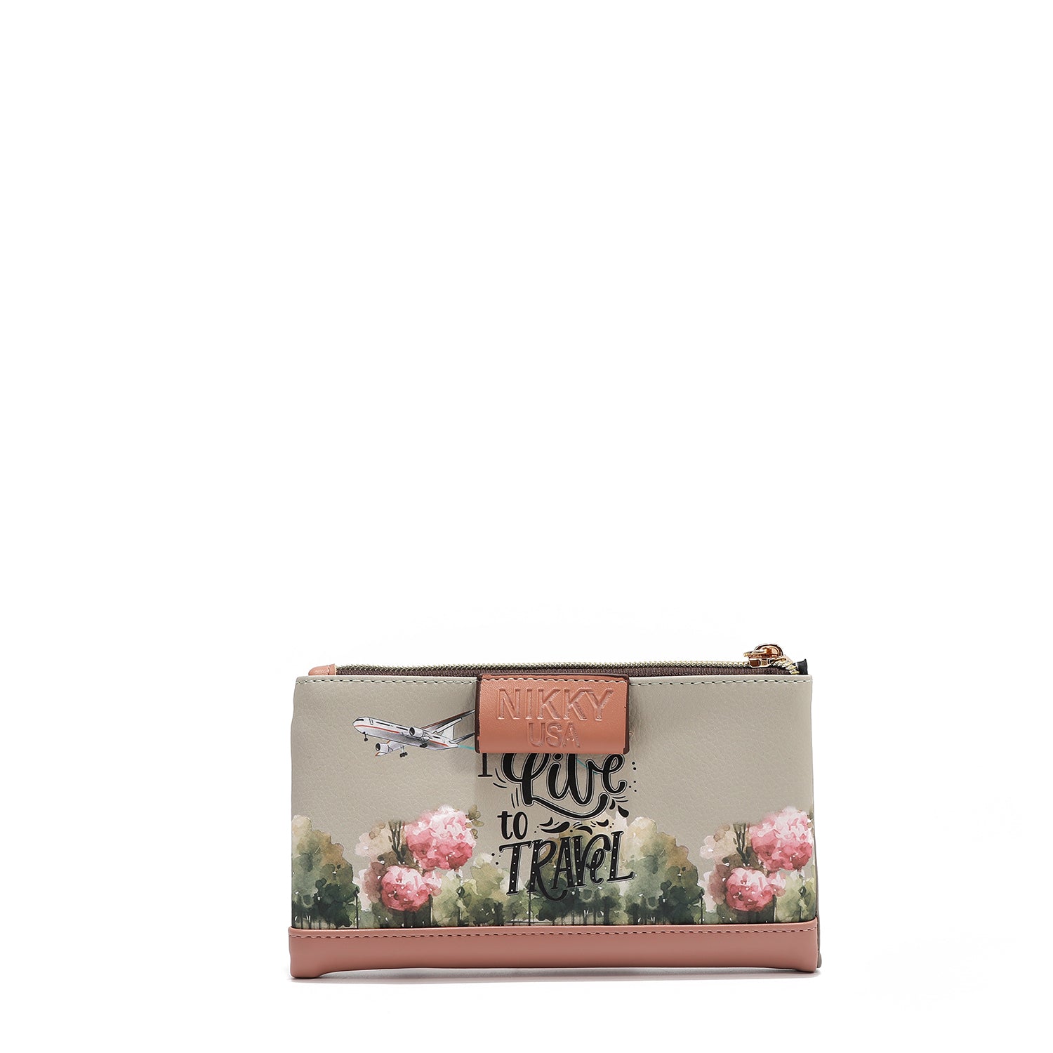 COMPACT WALLET (<tc>I LIVE TO TRAVEL</tc>)